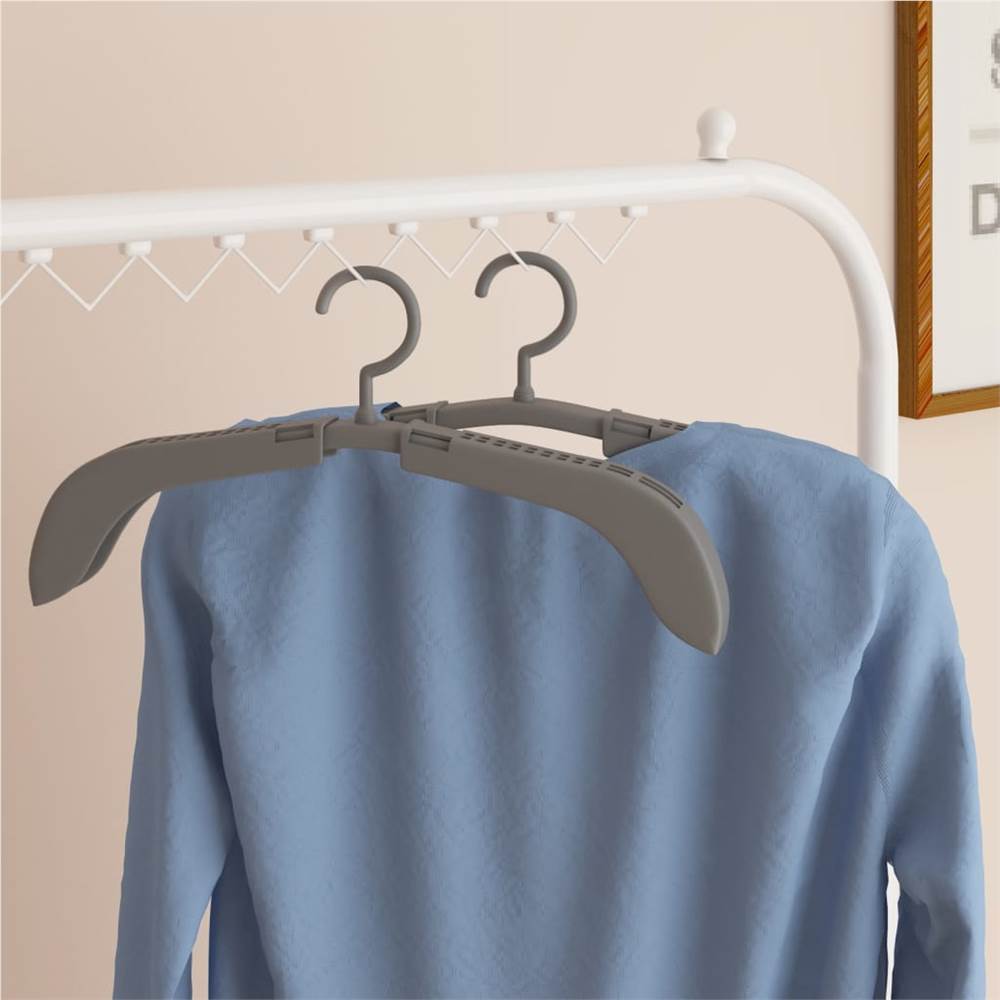 

Extendable Clothes Hangers 10 pcs Grey