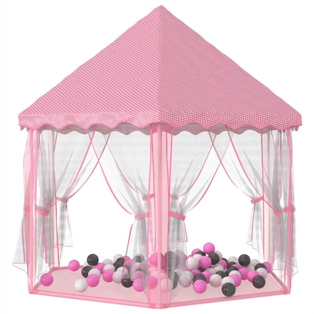 Princess Play Tent with 250 Balls Pink 133x140 cm