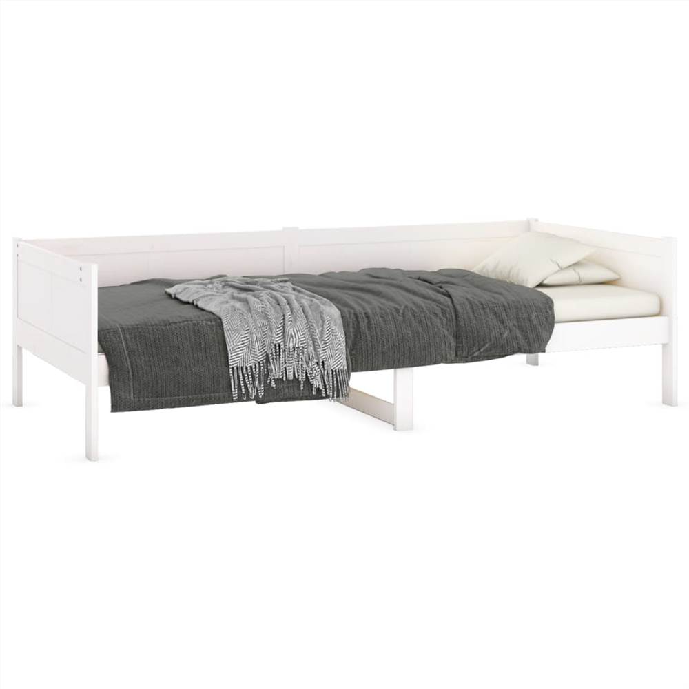 Day Bed White Solid Wood Pine 90x200 cm