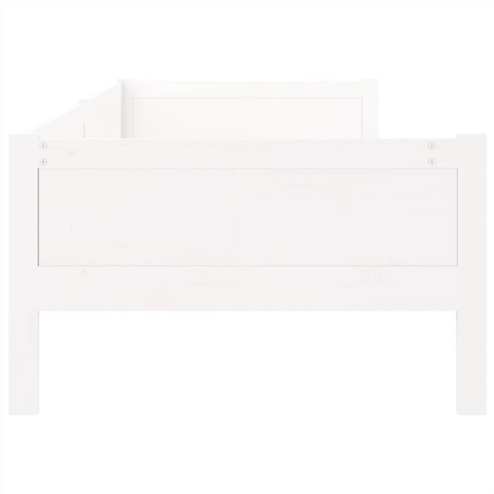 Day Bed White Solid Wood Pine 90x200 cm