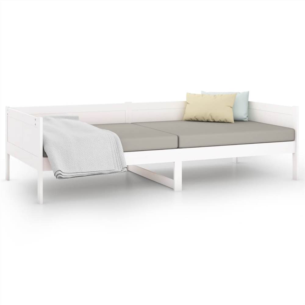 Day Bed White Solid Wood Pine 90x200 cm