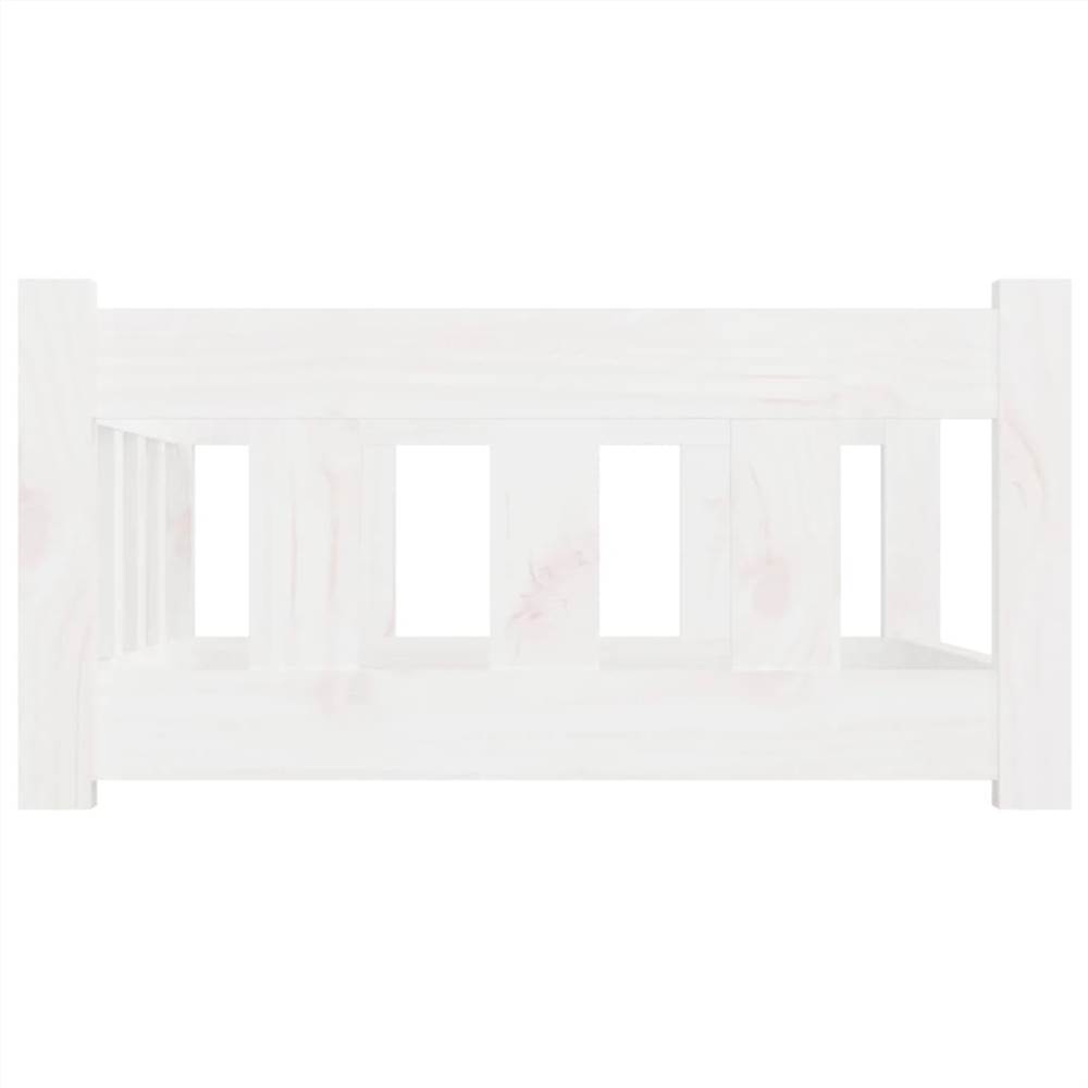 Dog Bed White 75.5x55.5x28 cm Solid Wood Pine