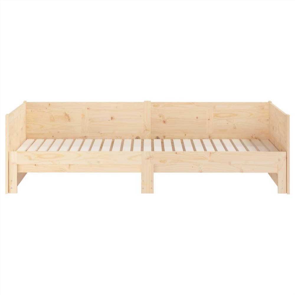 Pull-out Day Bed Solid Wood Pine 2x(90x190) cm
