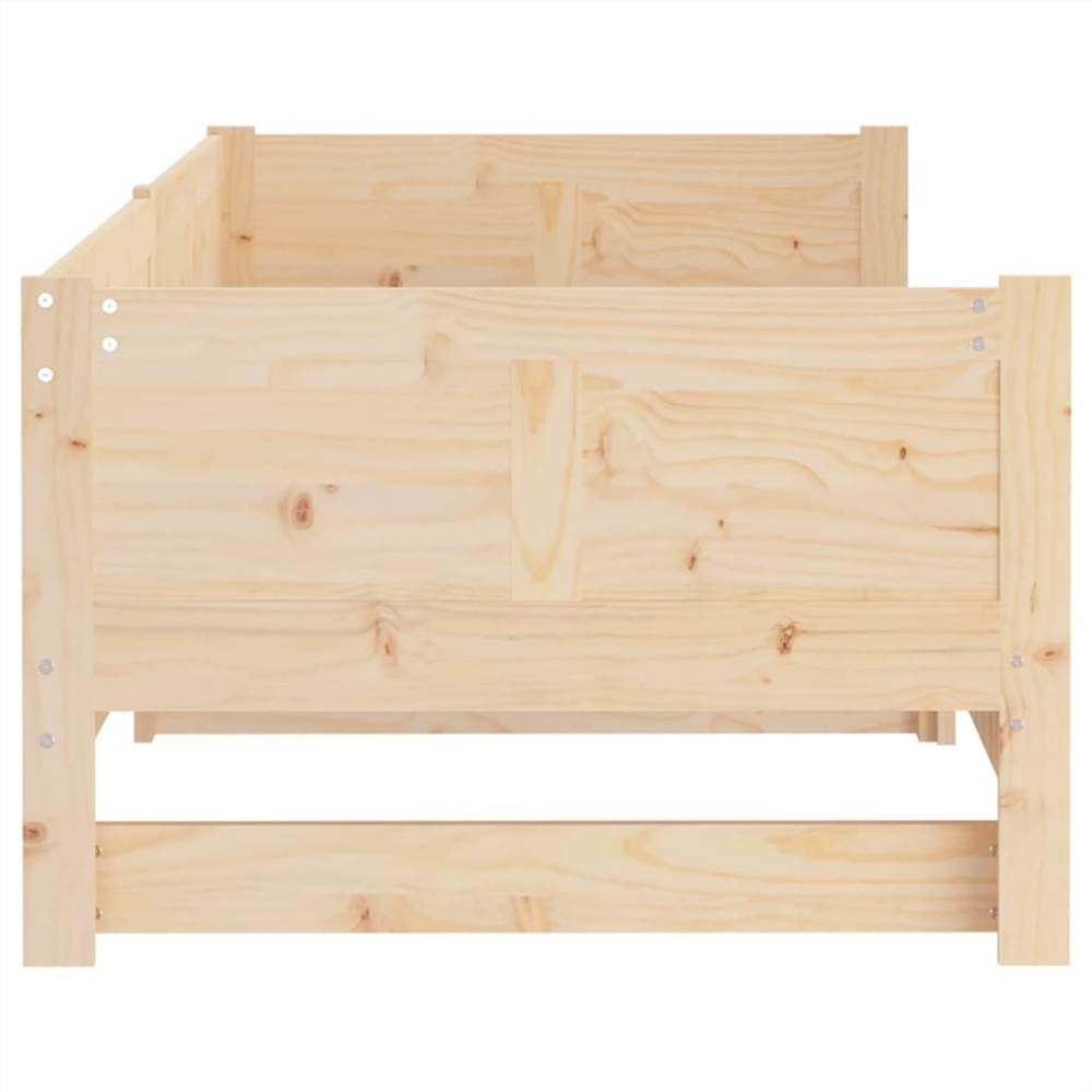 Pull-out Day Bed Solid Wood Pine 2x(90x190) cm