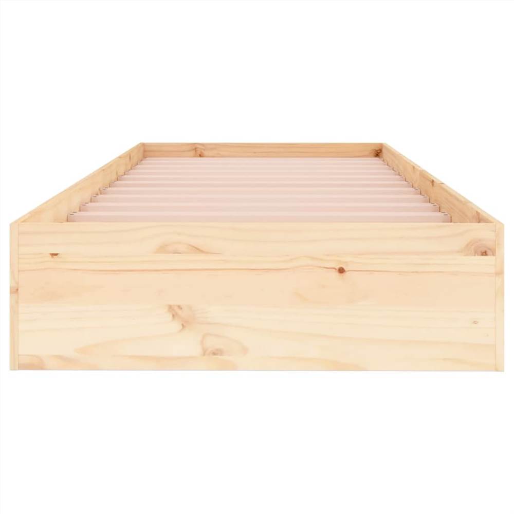 Bed Frame Solid Wood 75x190 cm 2FT6 Small Single