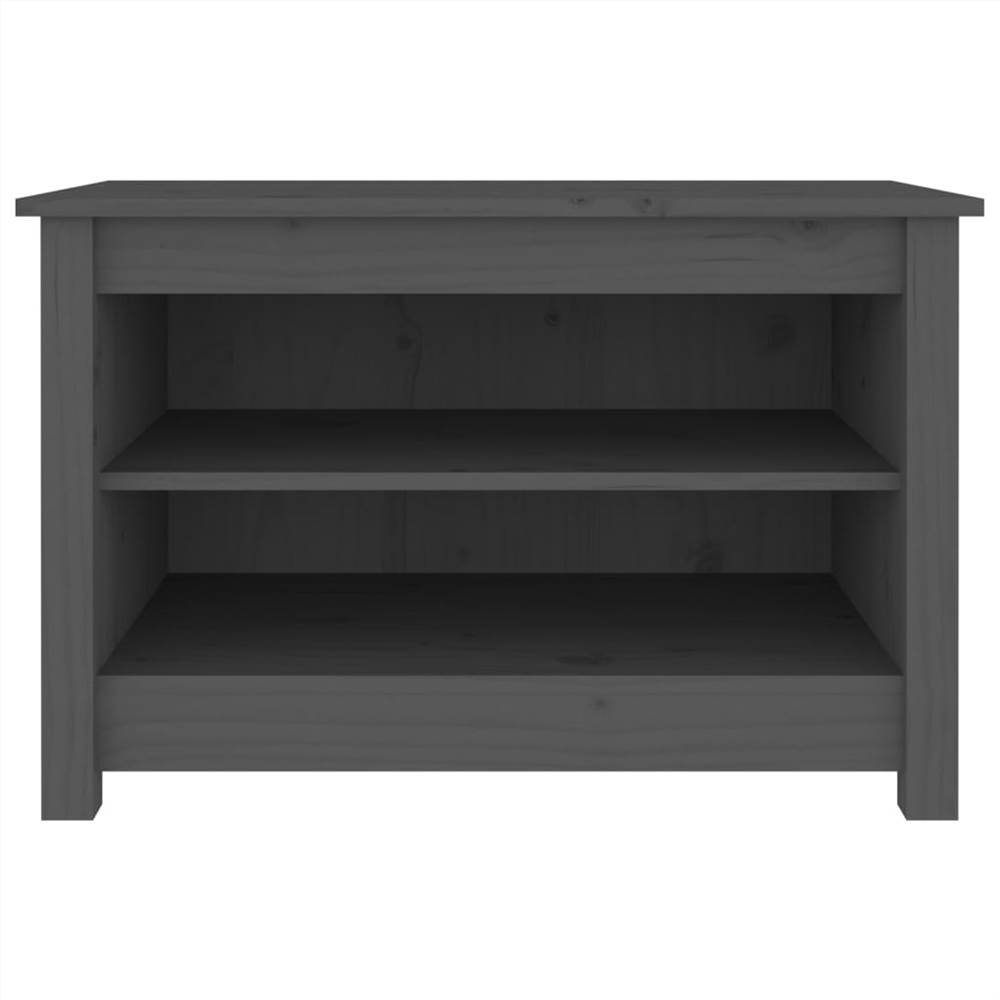 Shoe Bench Grey 70x38x45.5 cm Solid Wood Pine