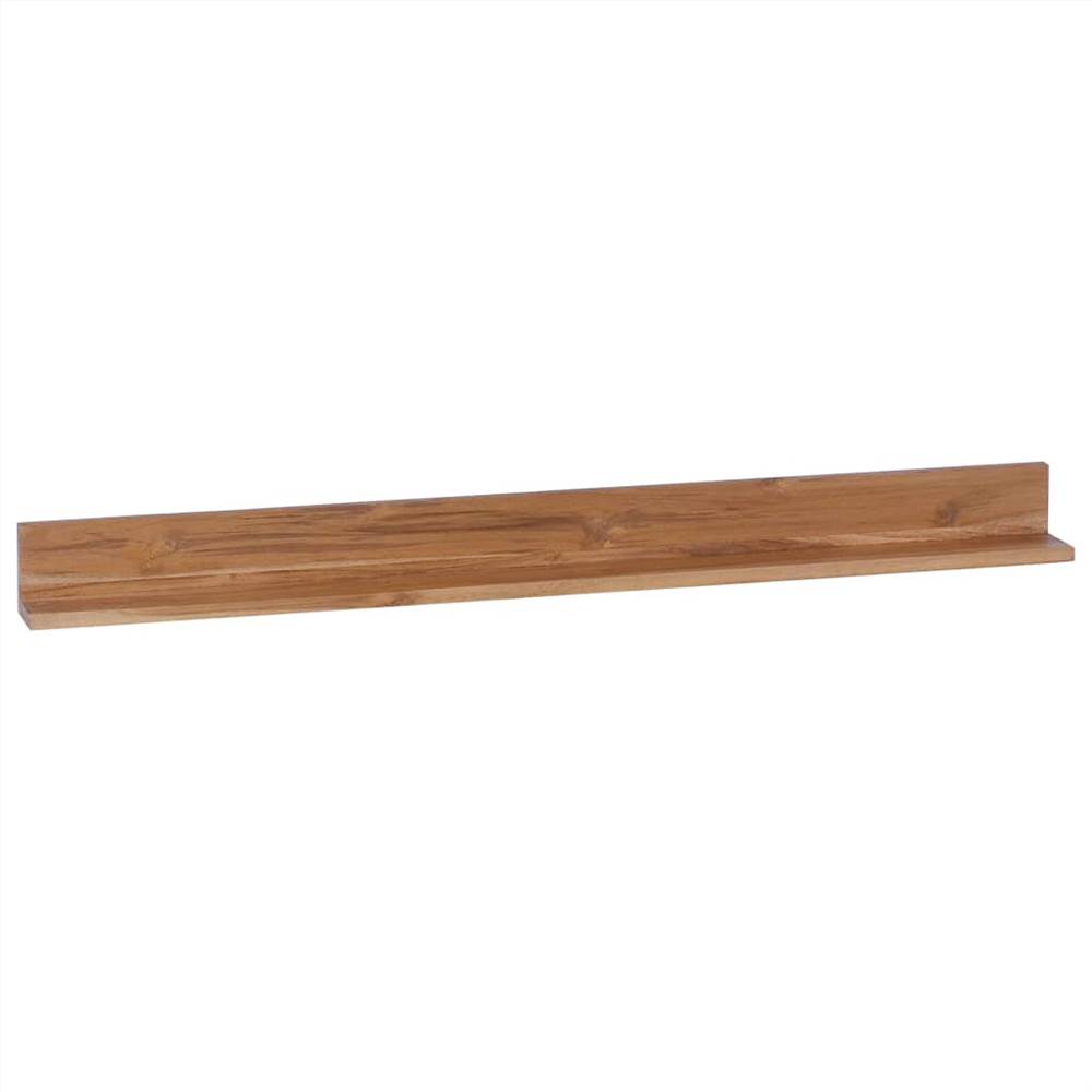 Wall Shelves 2 pcs 120x10x10 cm Solid Teak Wood