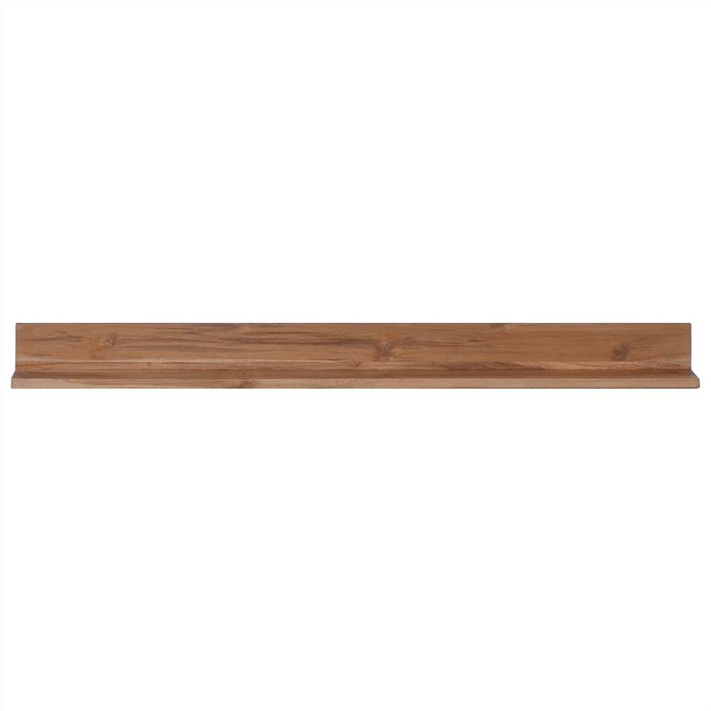 Wall Shelves 2 pcs 120x10x10 cm Solid Teak Wood