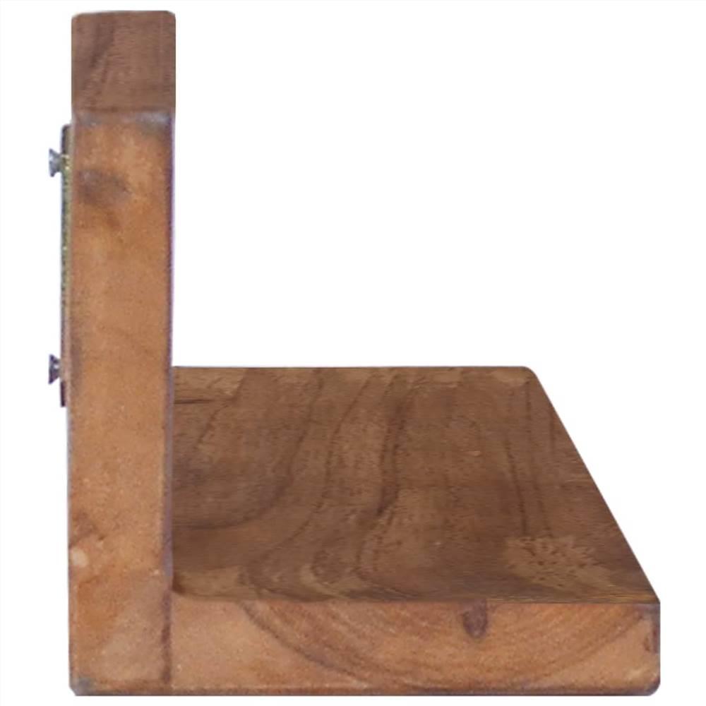 Wall Shelves 2 pcs 120x10x10 cm Solid Teak Wood