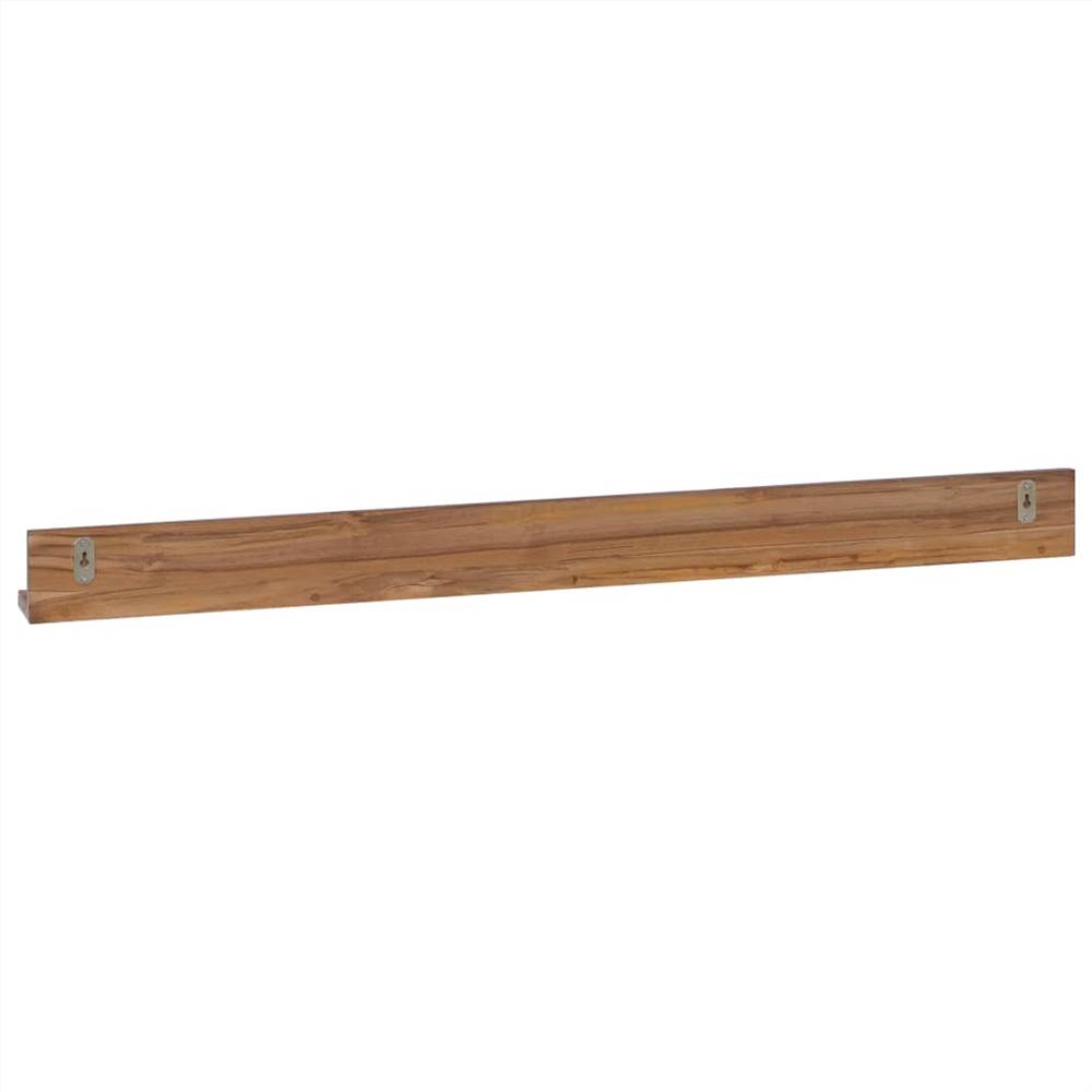 Wall Shelves 2 pcs 120x10x10 cm Solid Teak Wood