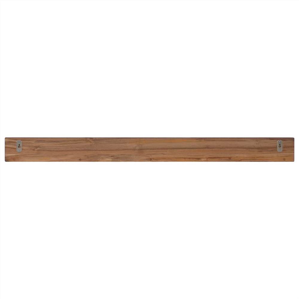 Wall Shelves 2 pcs 120x10x10 cm Solid Teak Wood