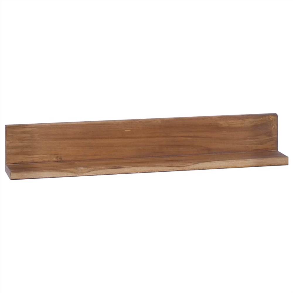Wall Shelves 2 pcs 60x10x10 cm Solid Teak Wood