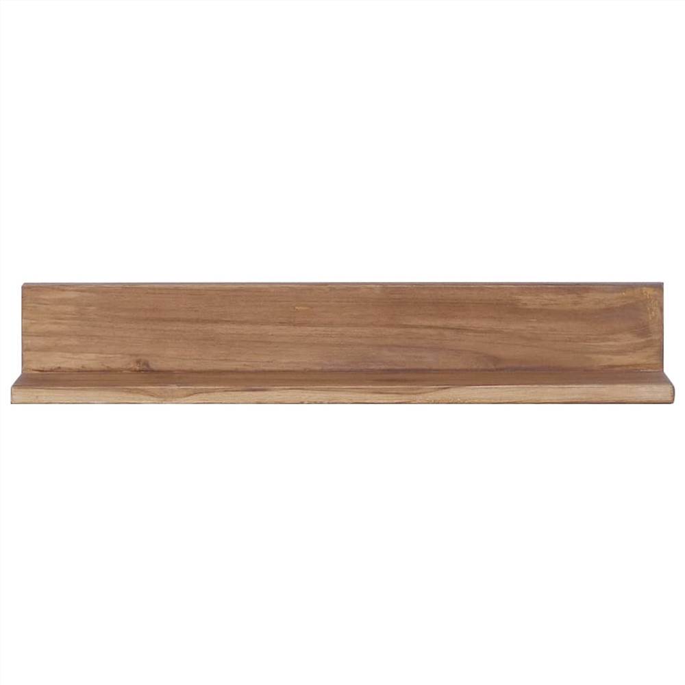 Wall Shelves 2 pcs 60x10x10 cm Solid Teak Wood