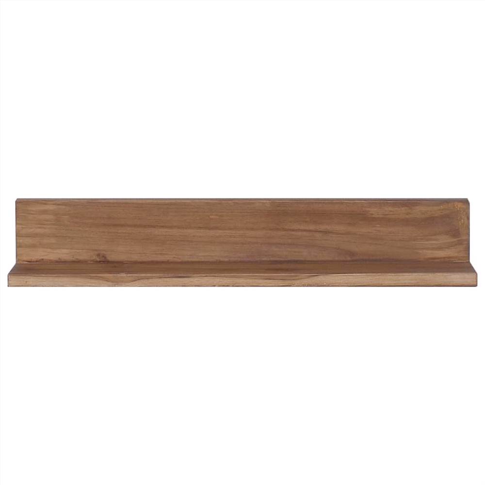 Wall Shelves 2 pcs 60x10x10 cm Solid Teak Wood