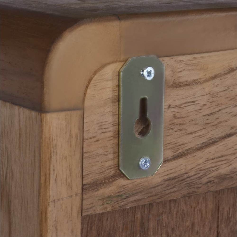 Wall-mounted Bathroom Cabinet 25x25x100 cm Solid Teak Wood