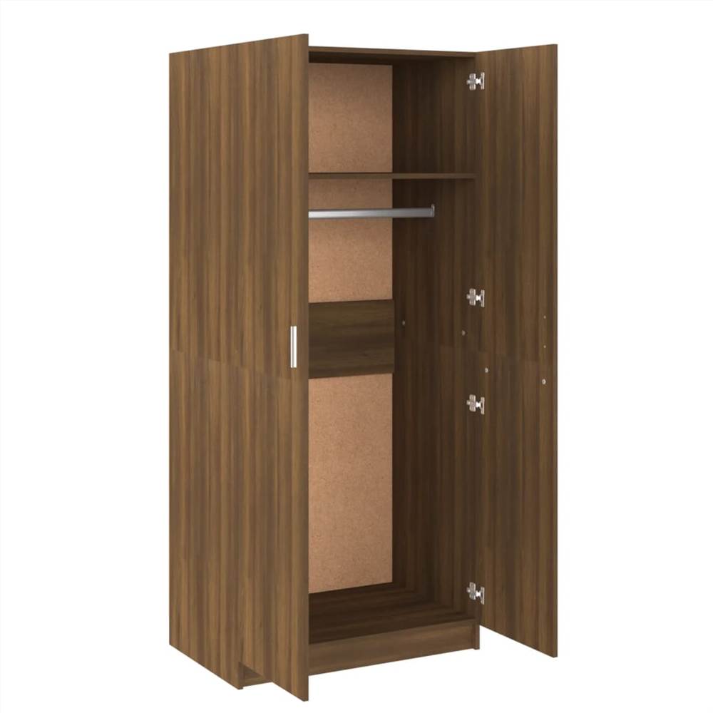 Wardrobe Brown Oak 80x50x180 cm Engineered Wood