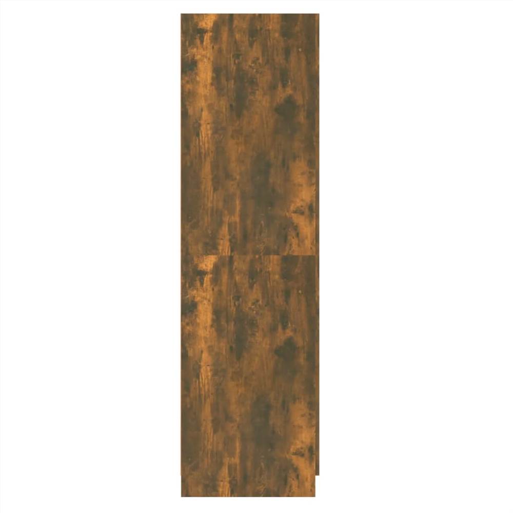 Wardrobe Smoked Oak 80x50x180 cm Engineered Wood