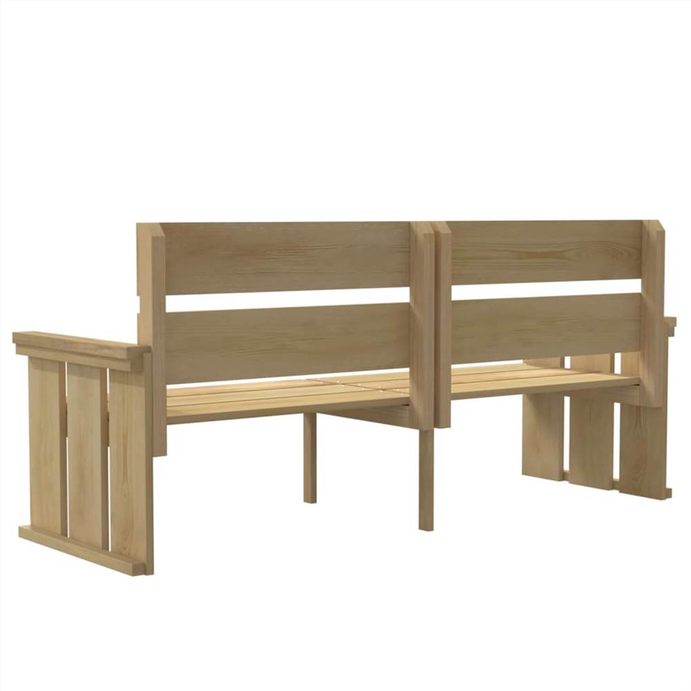 3 Piece Garden Dining Set Impregnated Solid Wood Pine