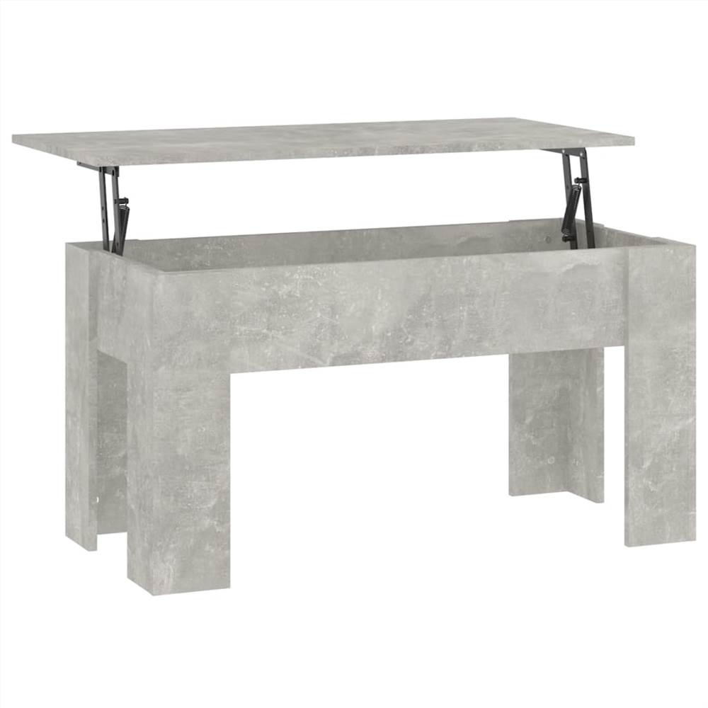Coffee Table Concrete Grey 101x49x52 cm Engineered Wood