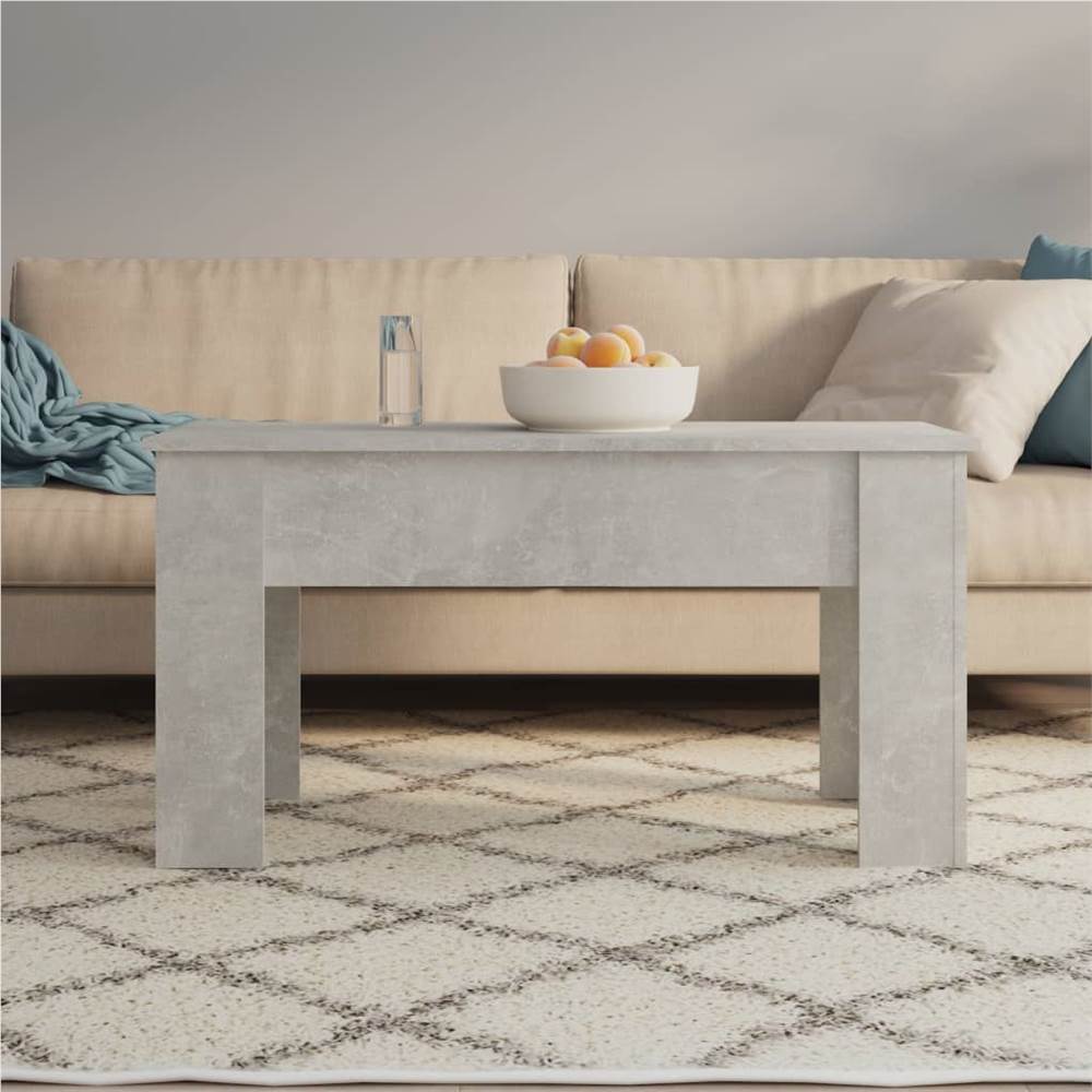 Coffee Table Concrete Grey 101x49x52 cm Engineered Wood