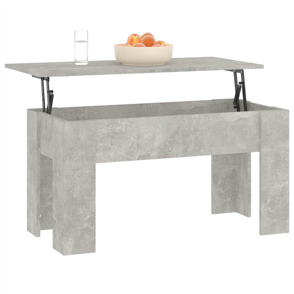 Coffee Table Concrete Grey 101x49x52 cm Engineered Wood