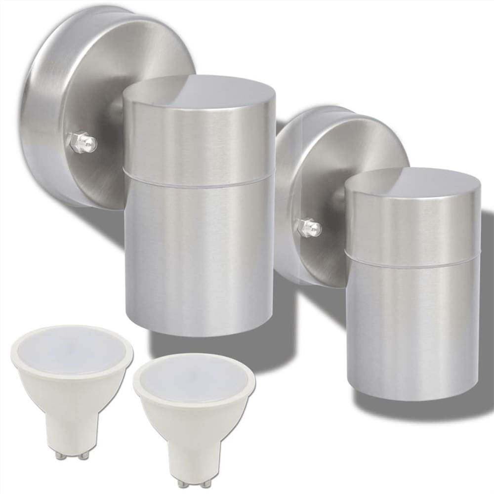 Outdoor LED Wall Lights 2 pcs Stainless Steel Downwards