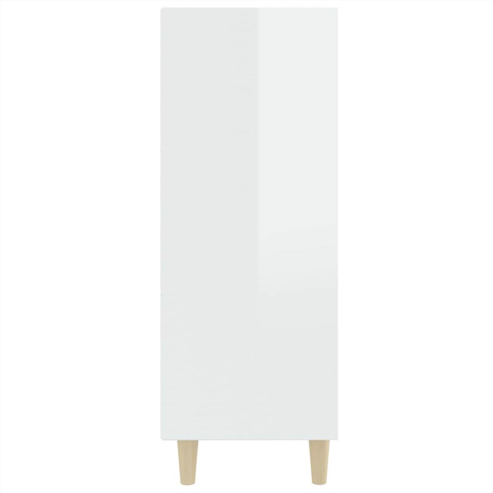 Sideboard High Gloss White 69.5x32.5x90 cm Engineered Wood