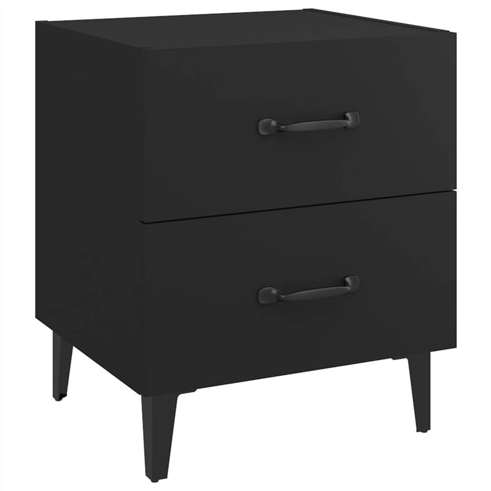 Bedside Cabinet Black 40x35x47.5 cm