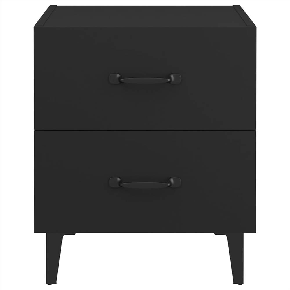 Bedside Cabinet Black 40x35x47.5 cm