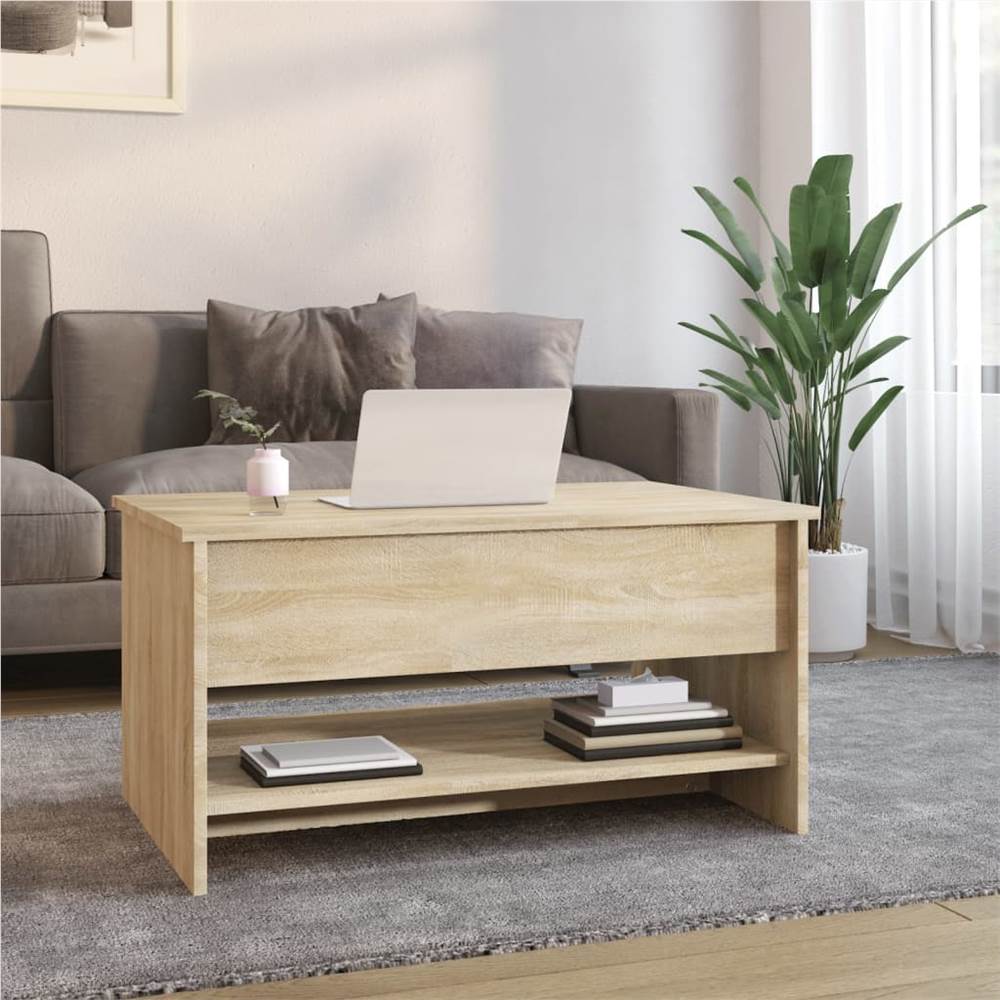 Coffee Table Sonoma Oak 80x50x40 Cm Engineered Wood