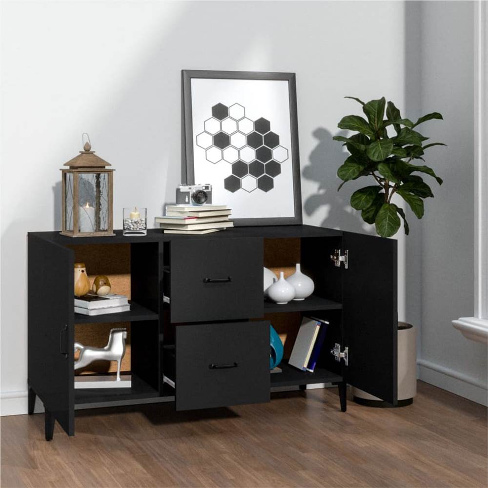 Sideboard Black 100x36x60 cm Engineered Wood