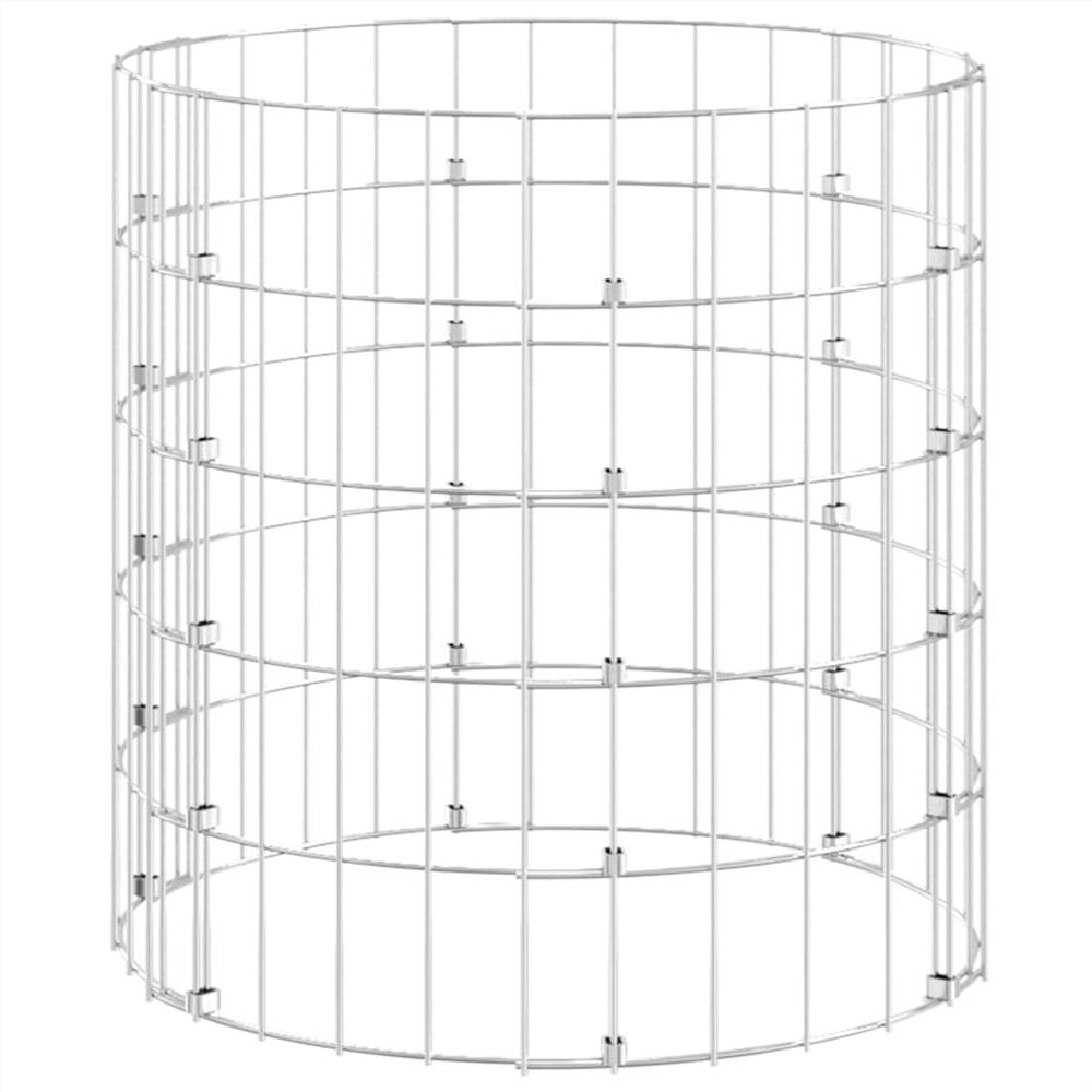 Circular Gabion Raised Bed Galvanised Steel Ø50x50 cm