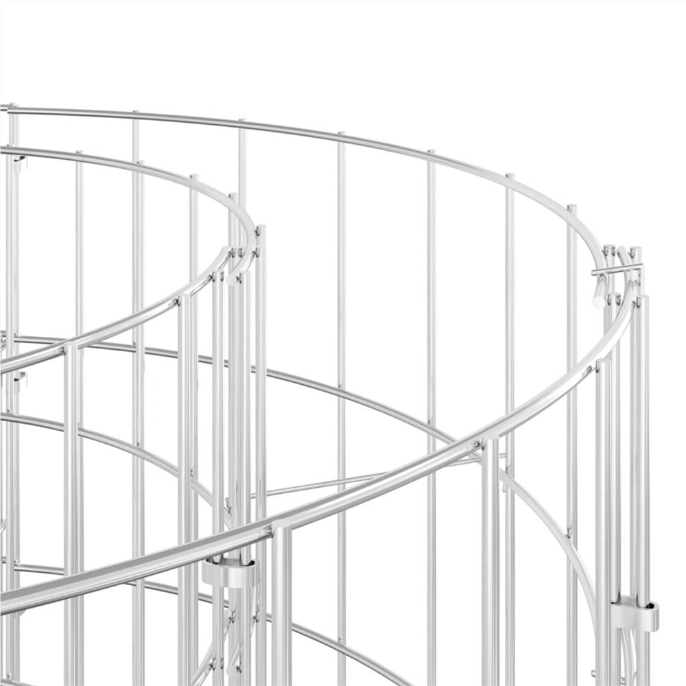 Circular Gabion Raised Bed Galvanised Steel Ø50x50 cm