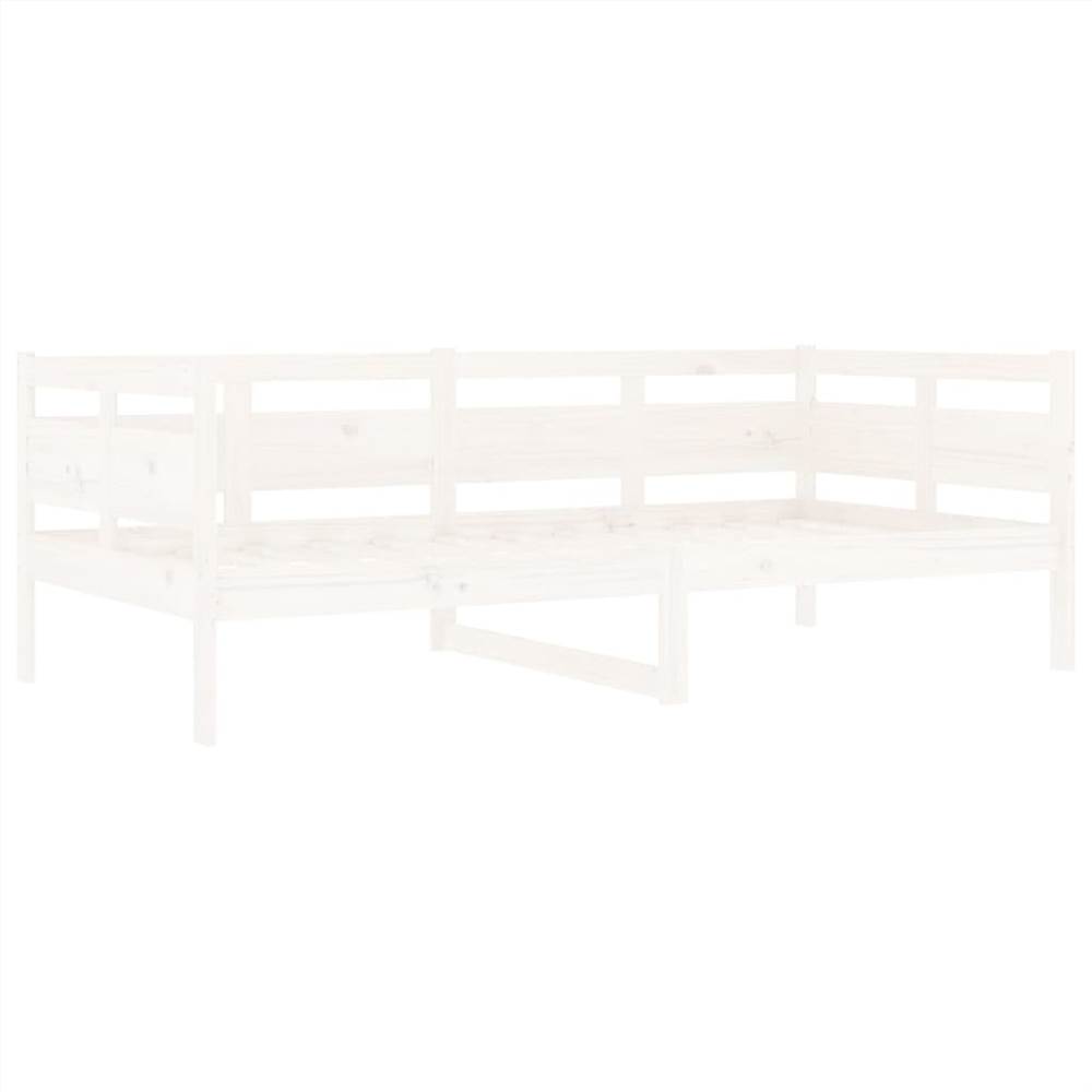 Day Bed White Solid Wood Pine 90x190 cm