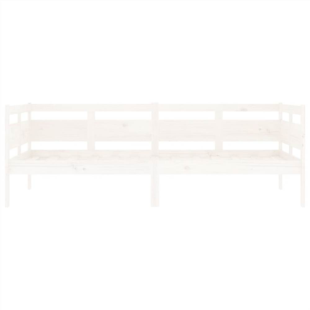Day Bed White Solid Wood Pine 90x190 cm