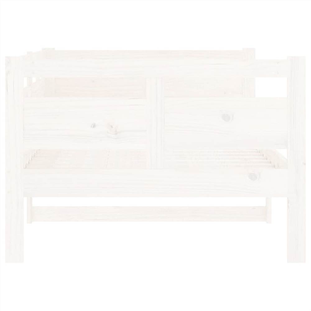 Day Bed White Solid Wood Pine 90x190 cm