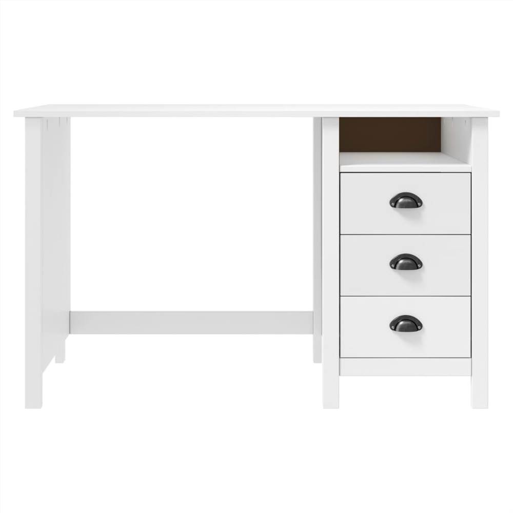 Desk Hill Range with 3 Drawers 120x50x74 cm Solid Pine Wood