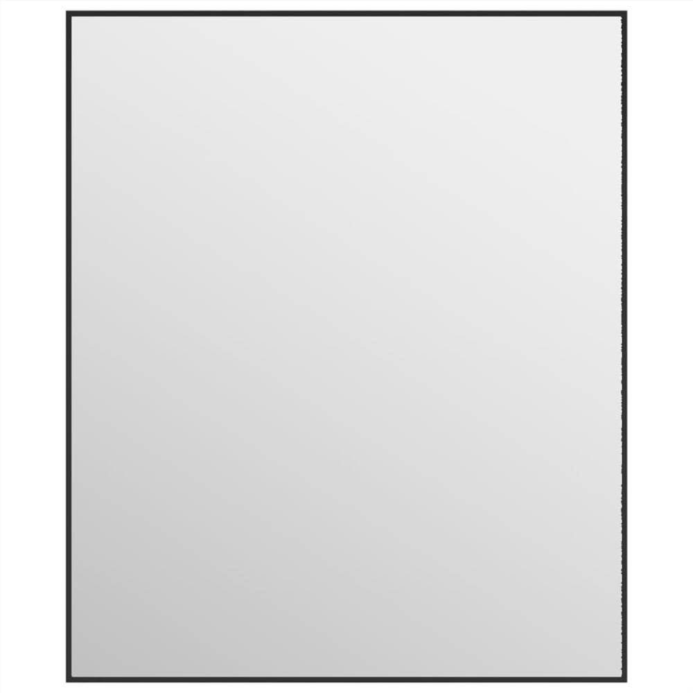 Door Mirror Black 50x60 cm Glass and Aluminium