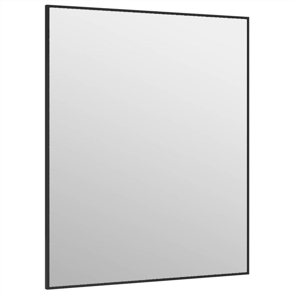 Door Mirror Black 50x60 cm Glass and Aluminium