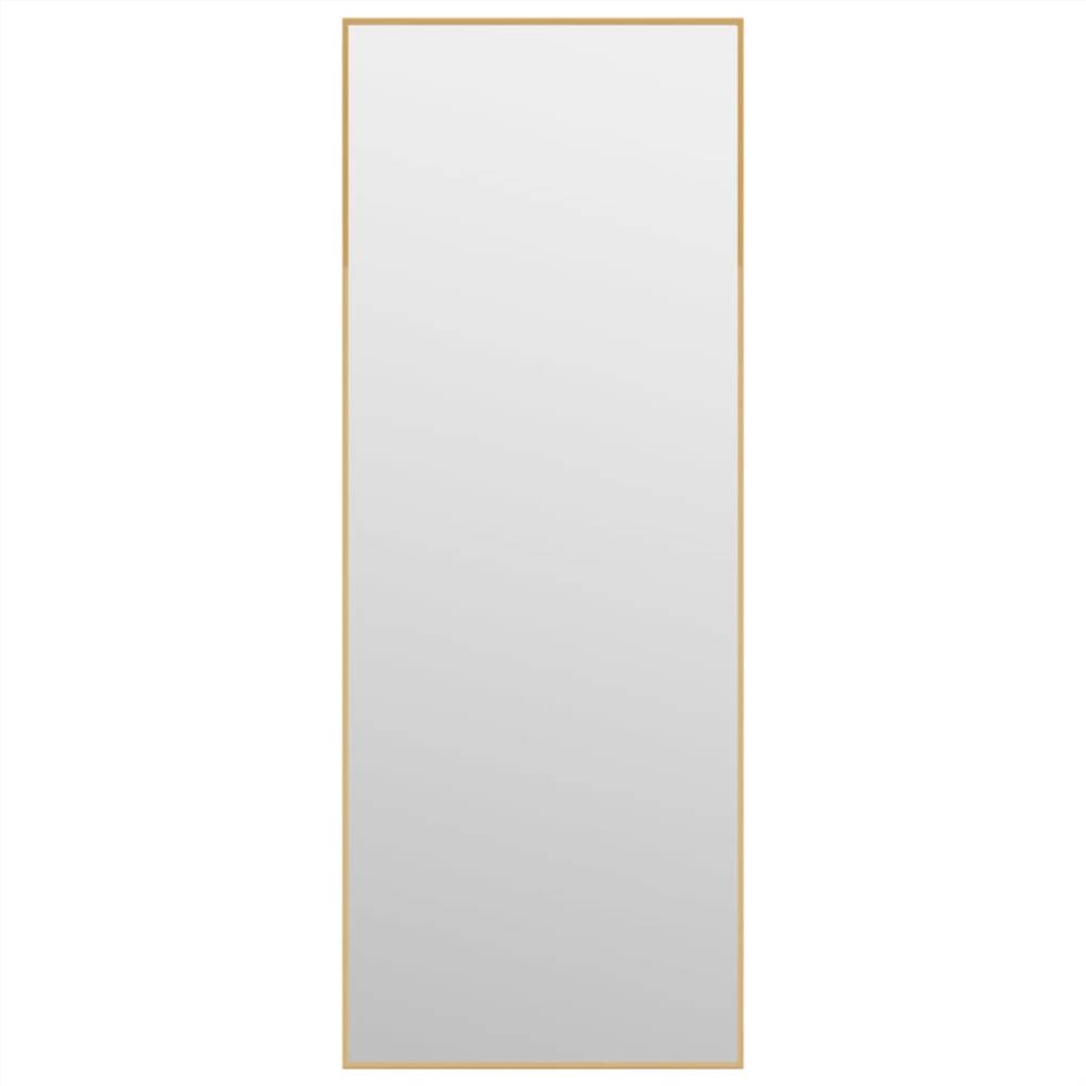 Door Mirror Gold 30x80 cm Glass and Aluminium