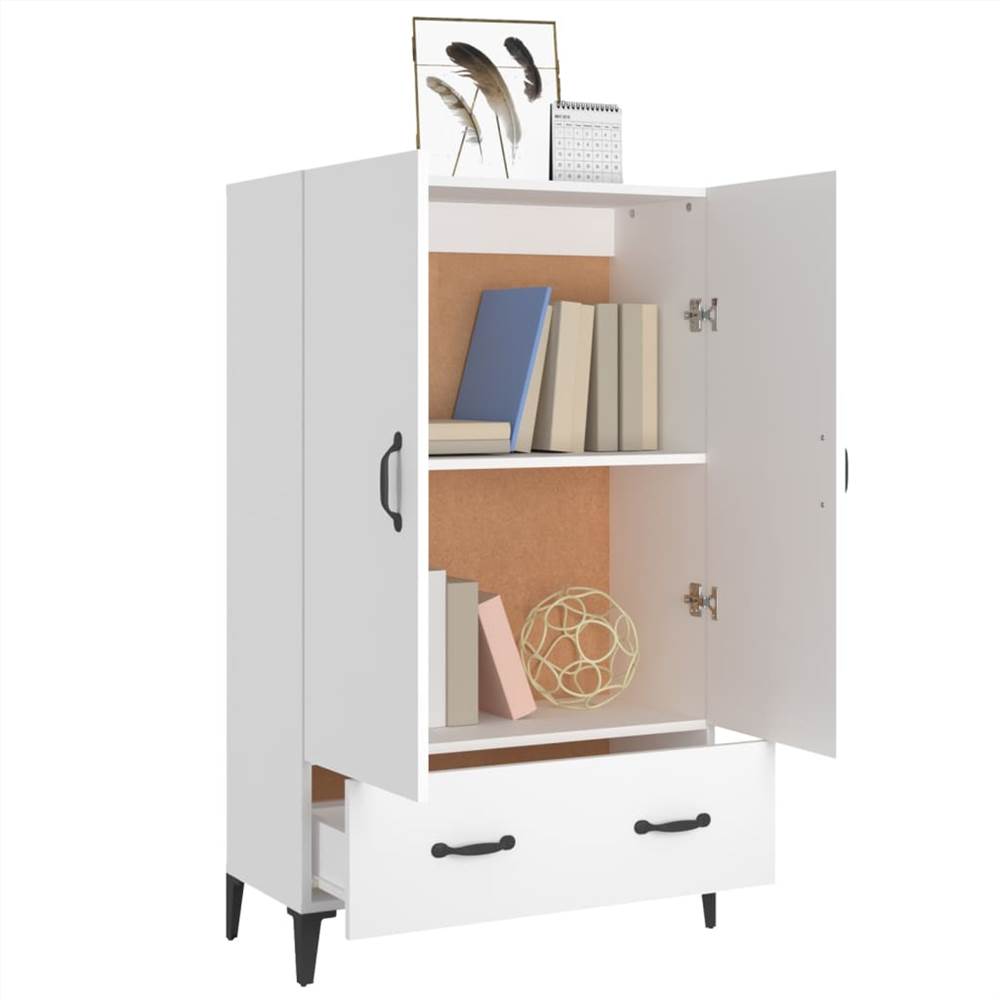 Highboard White 70x31x115 cm Engineered Wood