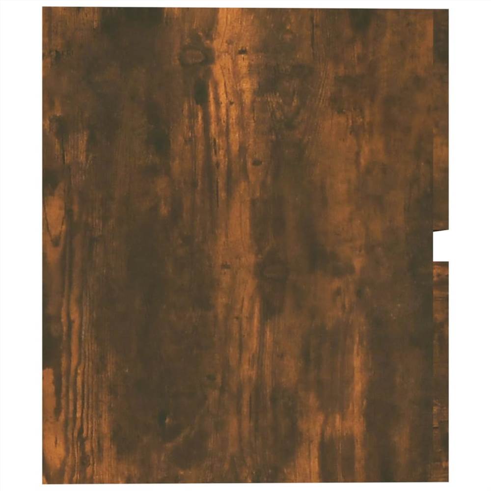 Sink Cabinet Smoked Oak 60x38.5x45 cm Engineered Wood