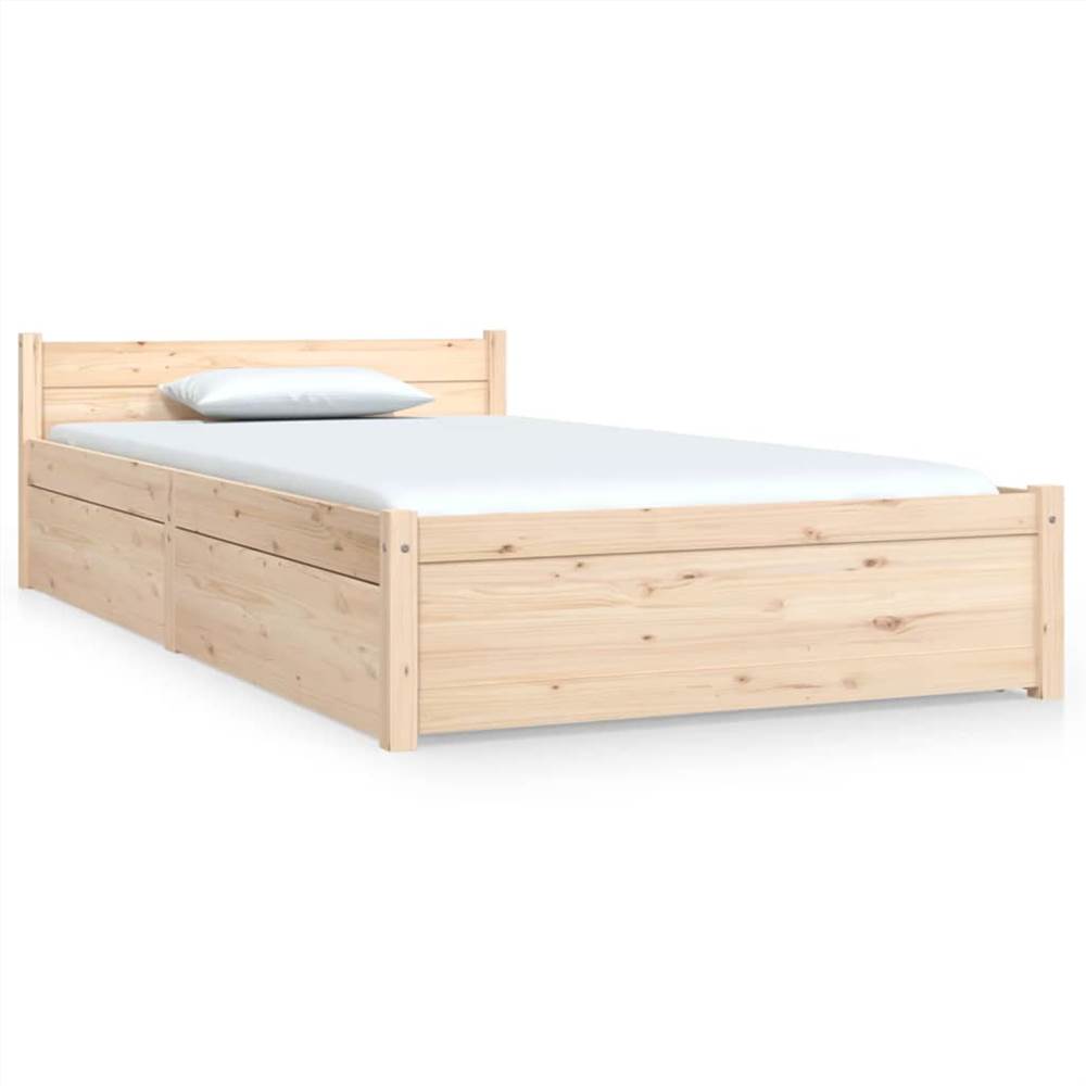 Bed Frame with Drawers 90x190 cm 3FT Single