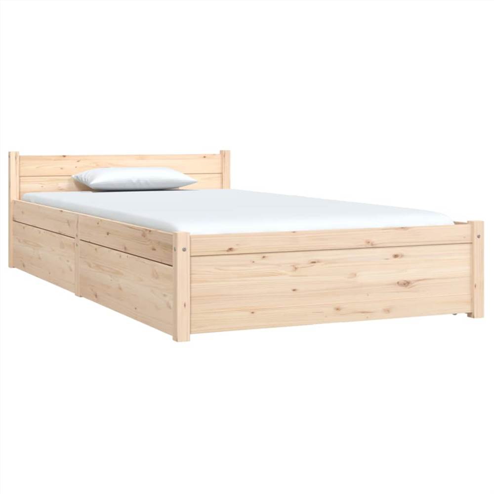 Bed Frame with Drawers 90x190 cm 3FT Single