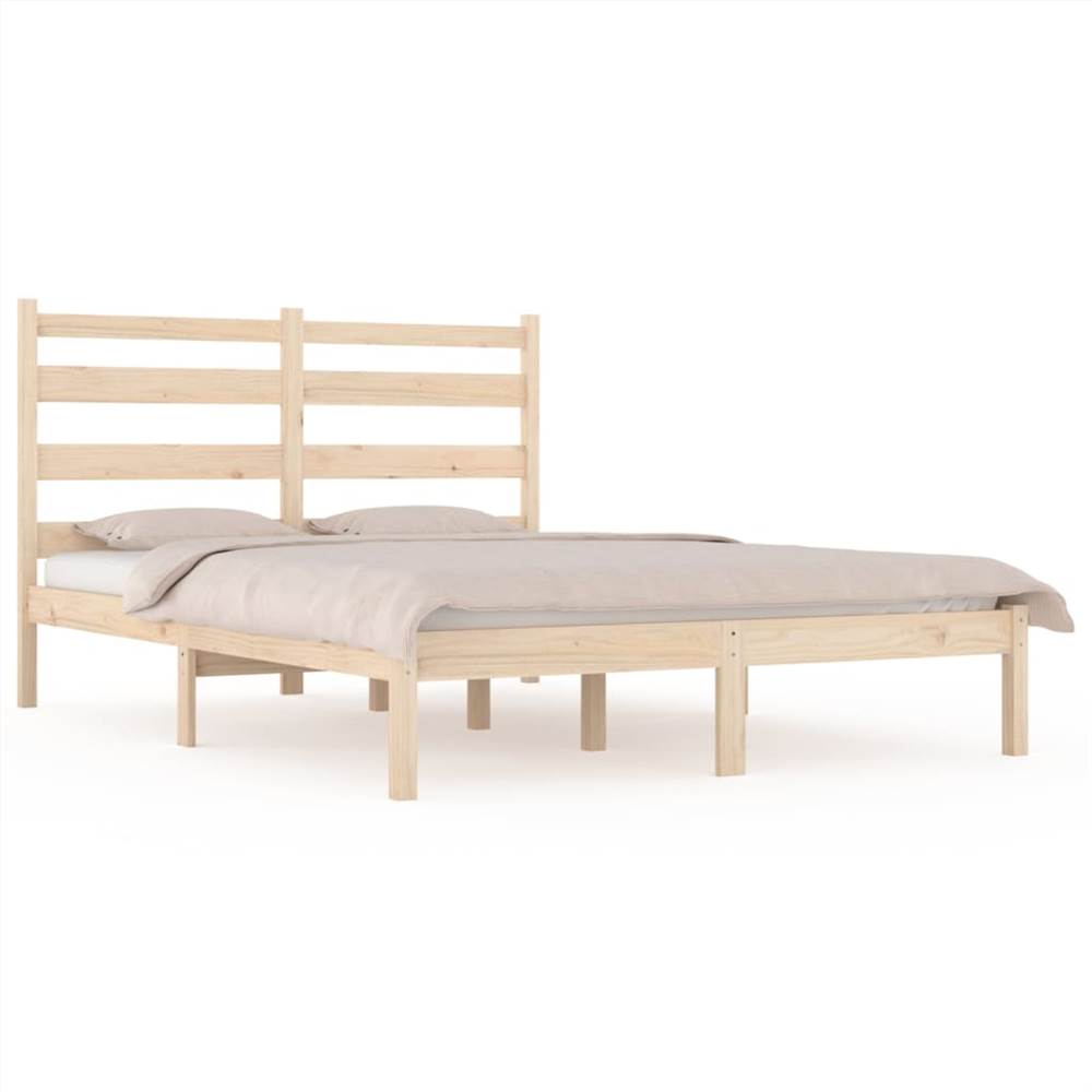 Bed Frame Solid Wood Pine 140x190 cm