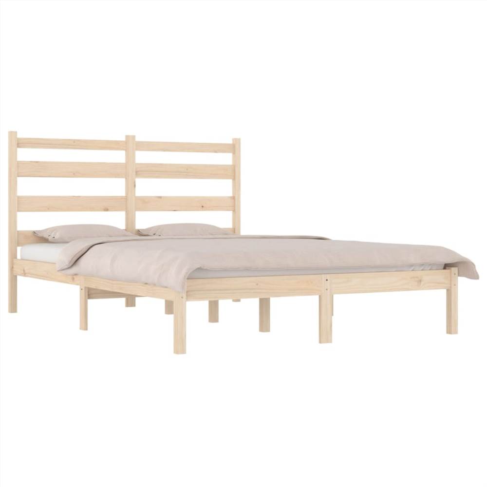 Bed Frame Solid Wood Pine 140x190 cm