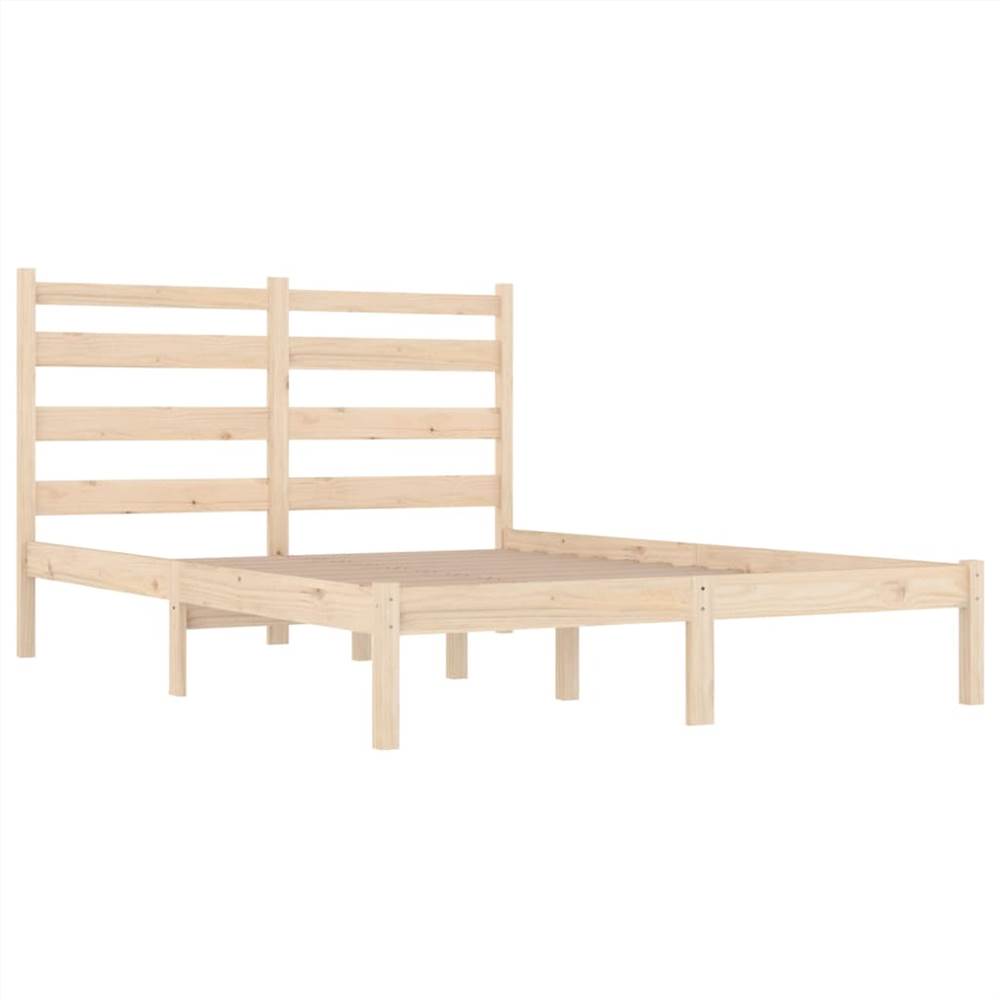 Bed Frame Solid Wood Pine 140x190 cm