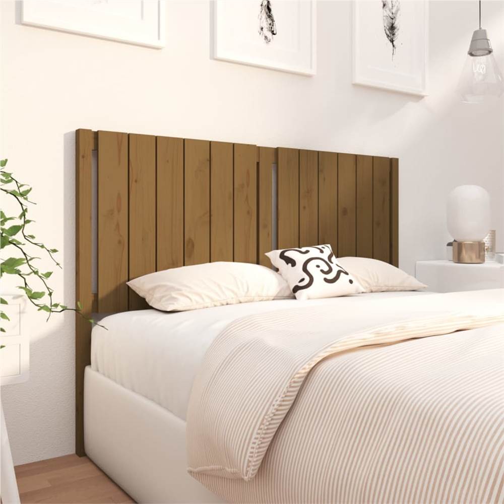 Bed Headboard Honey Brown 145.5x4x100 cm Solid Wood Pine