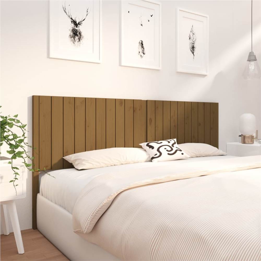 Bed Headboard Honey Brown 205.5x4x100 cm Solid Wood Pine