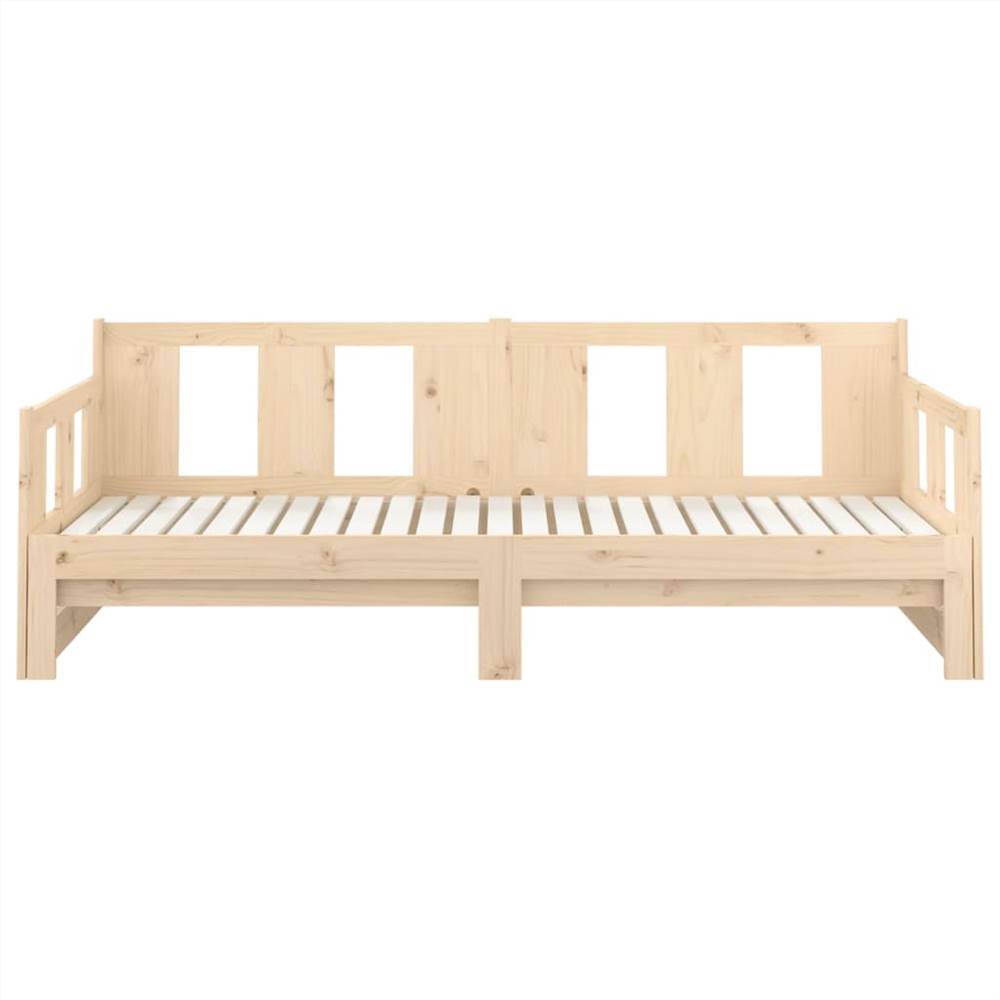 Pull-out Day Bed Solid Wood Pine 2x(90x190) cm